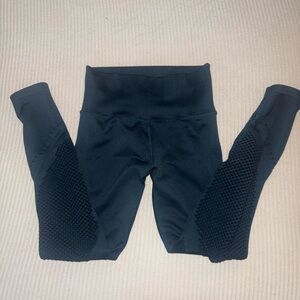 Athleta Dark Blue Textured Leggings